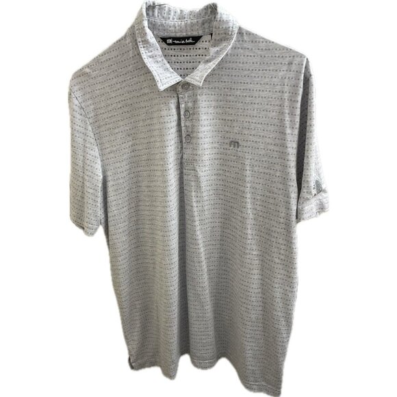 Travis Mathew Polo Mens Size Xl Gray Short Sleeve Battle Creek Time Will Tell - Picture 1 of 8